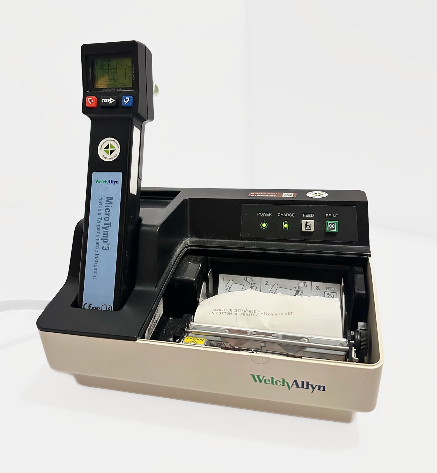 Welch Allyn MicroTymp 3 with 71170 Printer/Charger w/ power cable