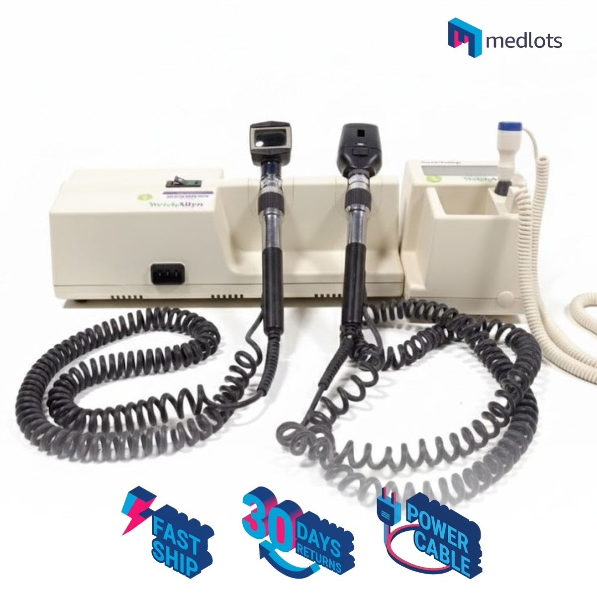 Welch Allyn 74710 Wall Mount Otoscope Ophthalmoscope with Heads Thermometer