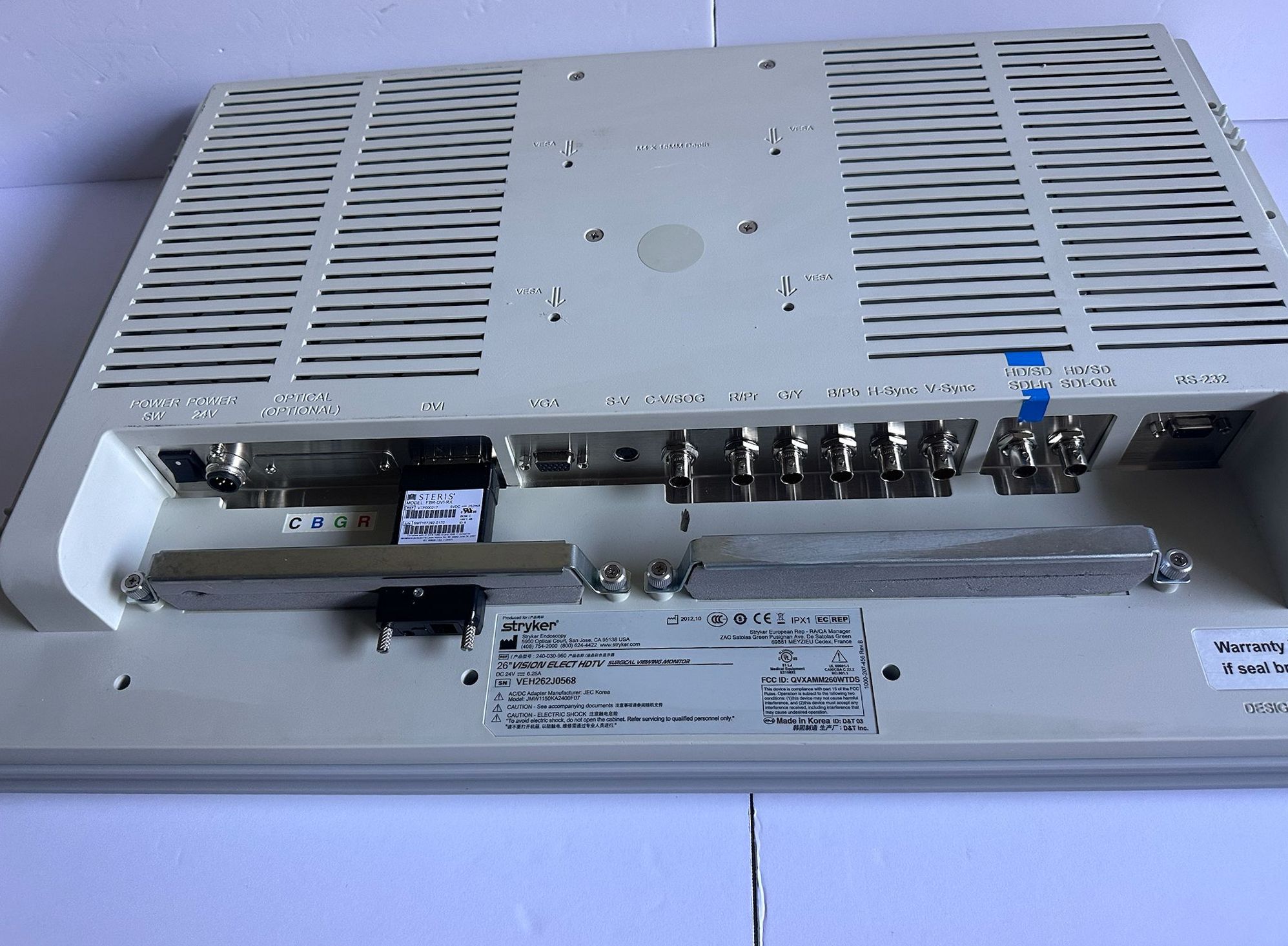 Stryker 26" Vision Elect HDTV Flat Panel Monitor 240-030-960 NO POWER SUPPLY