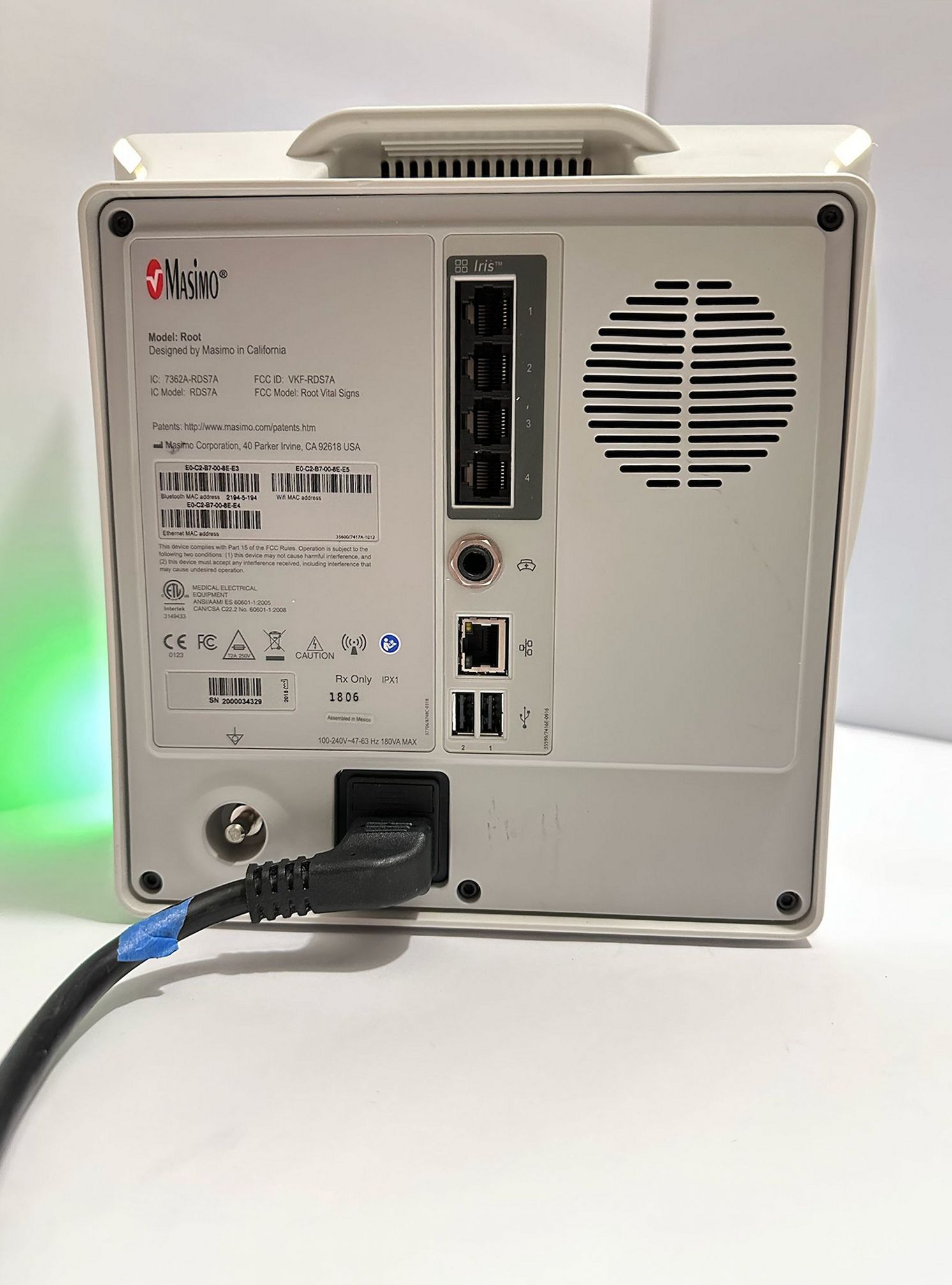 Masimo RDS7A Root Monitor with Masimo Radical 7 Pulse Oximeter - Image 5