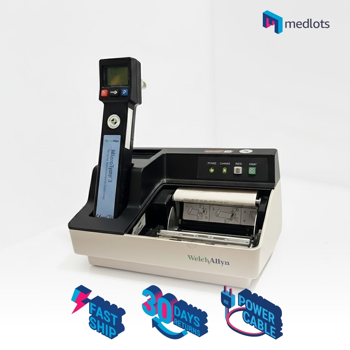 [PARTS] Welch Allyn MicroTymp 3 with 71170 Printer/Charger w/ power cable NEEDS CVS