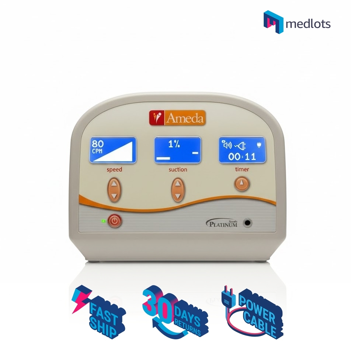 [USED] Ameda Platinum Hospital Grade Electric Breast Pump 24508924 with Power Cable