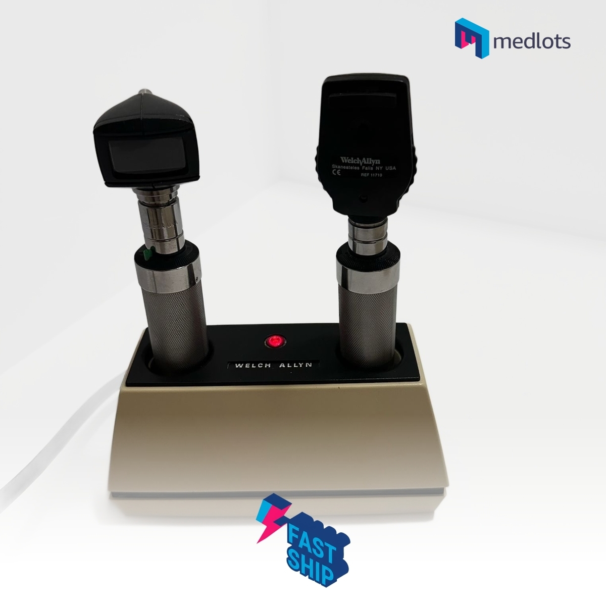 [PARTS] WELCH ALLYN 71110 DESK CHARGER W/ OPHTHALMOSCOPE & OTOSCOPE