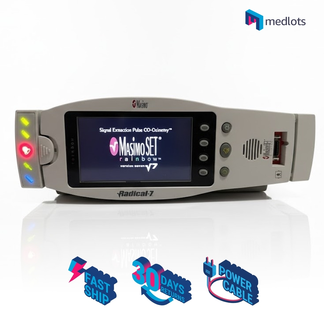 [PARTS] Masimo Radical 7 Rainbow Handheld Touchscreen Pulse Oximeter w/ docking station