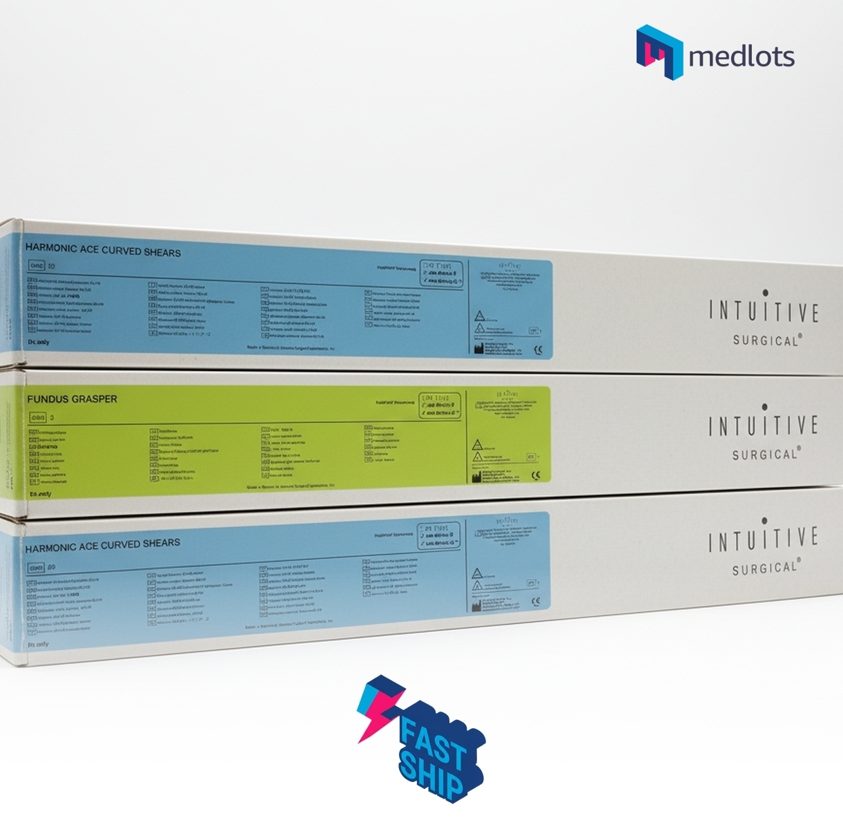 [NEW] 3 x Da Vinci Instruments HARMONIC ACE CURVED SHEARS, Fundus Grasper