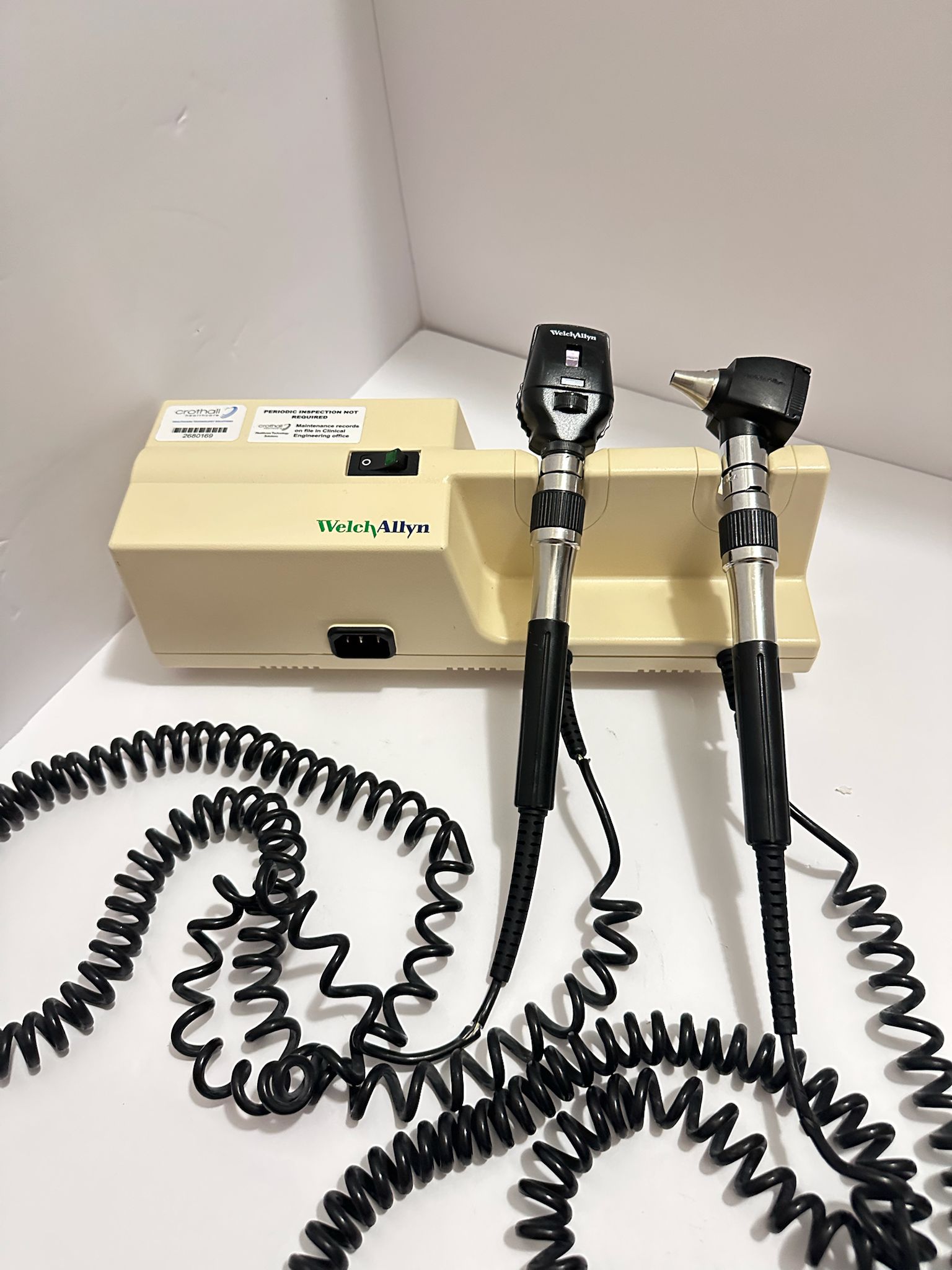 [USED] Welch Allyn 767 Wall Mount Otoscope Ophthalmoscope with Heads